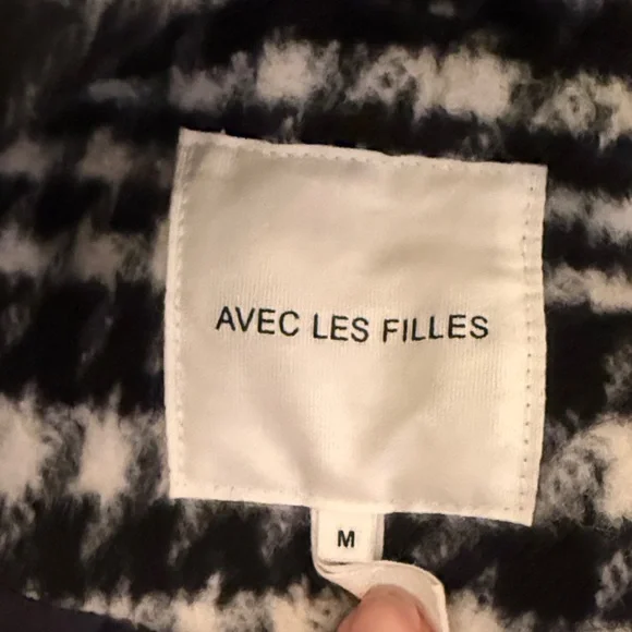 Avec Les Filles Brushed Wool Houndstooth Coat - Picture 7 of 7